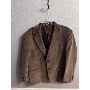 Saddlebred‎ Corduroy Sport Coat Blazer Men's Size 46R Brown